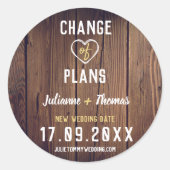 素朴木パーソナライズされた台図案の変更 ラウンドシール (正面)