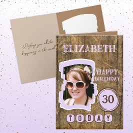 素朴木フェイク茶色薄紫30歳 カード