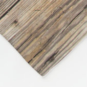 素朴木モノグラムの フリースブランケット (角)