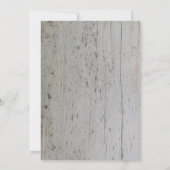 素朴木モノグラ葉ムの上の水結婚色 招待状 (裏面)