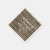 素朴木材とキリスト教引用文 スタンダードカクテルナプキン (角)