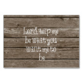 素朴木材とキリスト教引用文 テーブルナンバー (裏面)