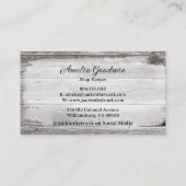 素朴木材みすぼらしいヴィンテージ色彩の鮮やか木材 名刺 (裏面)