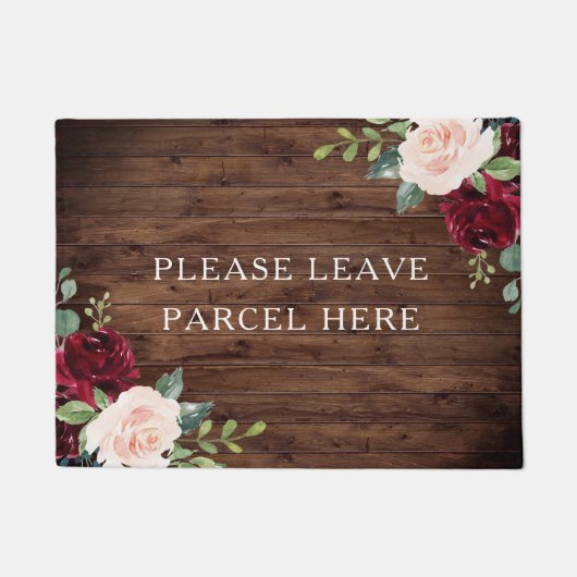 素朴木材フローラ宅配離れ便 ドアマット (正面)