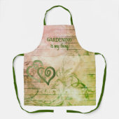 素朴木材リンクハートカスタムパーソナライズされた エプロン (正面)