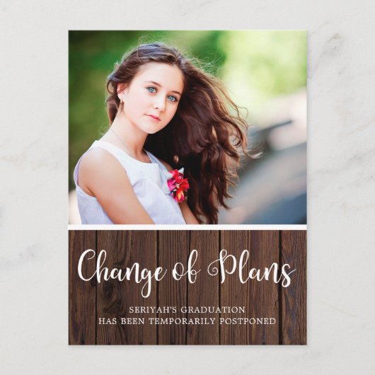 素朴木材卒業延期 ポストカード (正面)