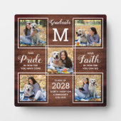 素朴木材卒業記念フォトコラージュ フォトプラーク (正面)