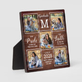 素朴木材卒業記念フォトコラージュ フォトプラーク (正面)