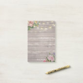 素朴木水カラーフローラエレガントストリングライト ポストイット (デスク上)