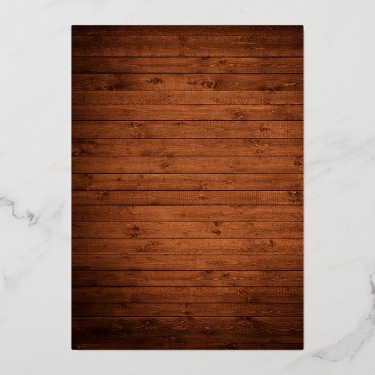 素朴木水カラーフローラ結婚の金ゴールド 箔招待状 (裏面)