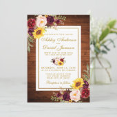 素朴木水カラーフローラ金ゴールドフレ結婚ーム 招待状 (スタンド正面)