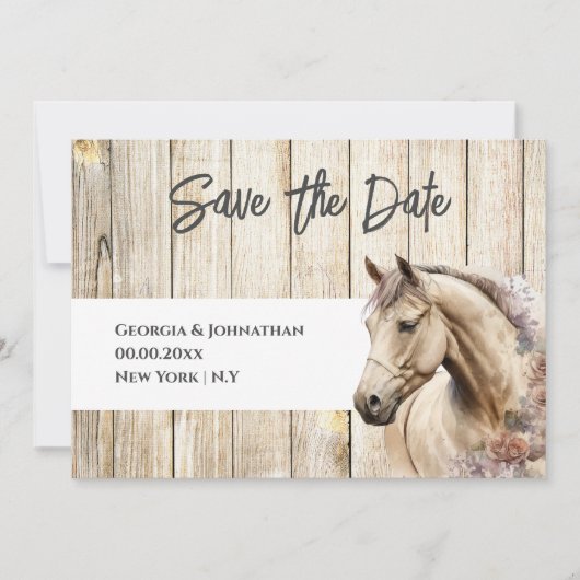 素朴木水彩馬の田舎 セーブザデート (正面)