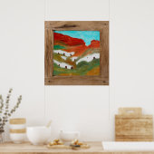 素朴木洞ハウス風景ポスタープリント ポスター (キッチン)