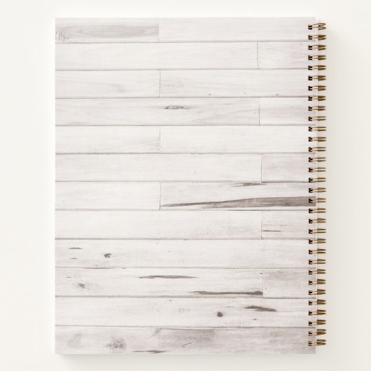 素朴木淡い色の写真コラージュレシピ ノートブック (裏面)