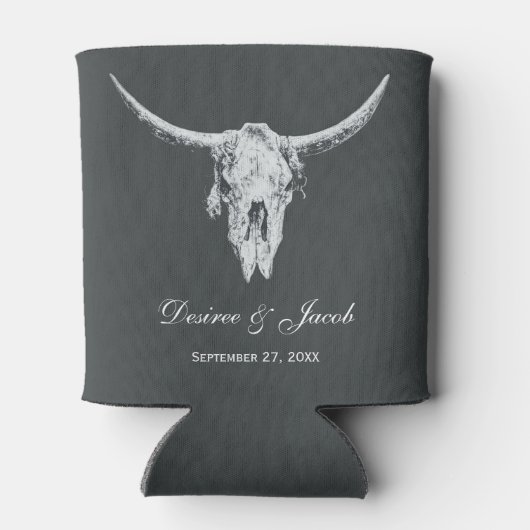 素朴木炭グレーホワイトウエスタンカウズスカル 缶クーラー (裏面)