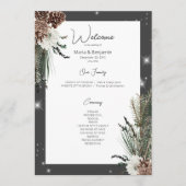 素朴木炭ブラックパイン冬の輝き結婚 プログラム (正面)