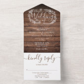 素朴木版モノグラムフローラ結婚ズ オールインワン招待状 (内側)