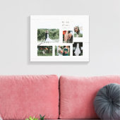 素朴木版結婚コラージュ6枚の写真 キャンバスプリント (インサイチュ (リビング))