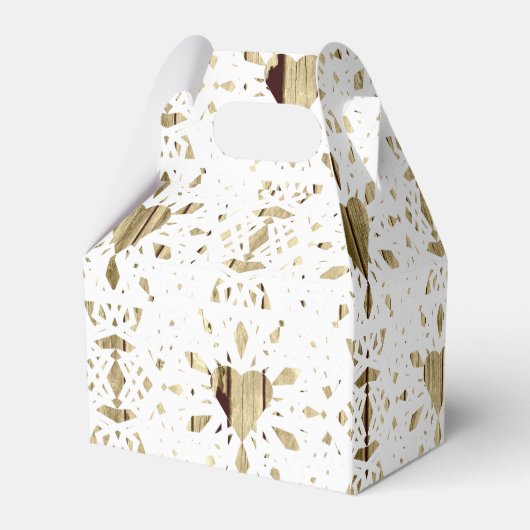 素朴木白レースハート国結婚式 フェイバーボックス (裏面サイド)