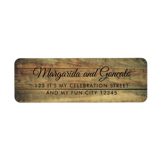 素朴木目のシンプル擦り切れた茶色のテクスチャ ラベル (正面)