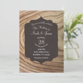 素朴木目エレガミニマルントウェディングインビタティ 招待状 (スタンド正面)