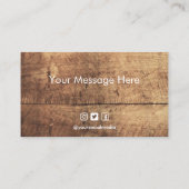 素朴木目カスタムロイヤリティ 名刺 (裏面)