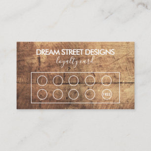 素朴木目カスタムロイヤリティ 名刺