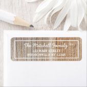 素朴木目パーソナライズされた住所 シール (インサイチュ)