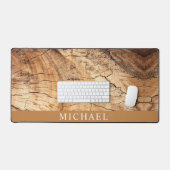 素朴木目パーソナライズされた デスクマット (キーボード&マウス)