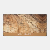 素朴木目パーソナライズされた デスクマット (正面)