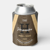 素朴木目ファモノグラムのミリ懇親会ブラウン 缶クーラー (缶正面)