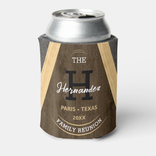 素朴木目ファモノグラムのミリ懇親会ブラウン 缶クーラー (缶裏面)