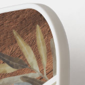 素朴木目結婚の夫婦名日付カスタム ピックルボールラケット (左詳細)