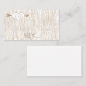 素朴木目結婚プレイスカード プレイスカード (正面/裏面)