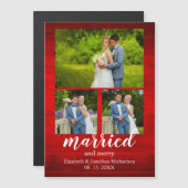 素朴木結婚したと写真メリーカラー磁石 (正面/裏面)