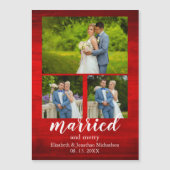 素朴木結婚したと写真メリーカラー磁石 (正面)