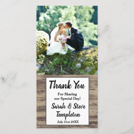 素朴木結婚の写真 サンキューカード