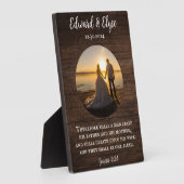 素朴木結婚の記念カスタム写真枠 フォトプラーク (側面)