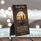 素朴木結婚の記念カスタム写真枠 フォトプラーク