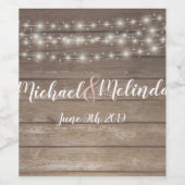 素朴木結婚灯 ワインラベル (シングルラベル)