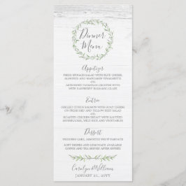 素朴木・植物学葉リースディナーメニュー メニュー