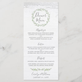 素朴木・植物学葉リースディナーメニュー メニュー