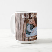 素朴杉樹皮自然樹アウトドア模様 コーヒーマグカップ (正面左)