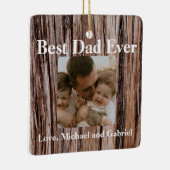 素朴杉樹皮自然樹アウトドア模様 セラミックオーナメント (右)