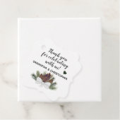 素朴松と松の枝が結婚ありがとう フェイバータグ (インサイチュ)