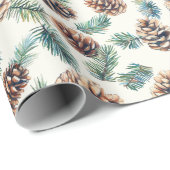 素朴松の円錐模様 ラッピングペーパー (ロールコーナー)