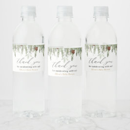 素朴松の木の樹水瓶ラベル ペットボトルラベル