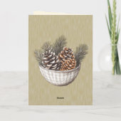 素朴松の枝 サンキューカード (裏面)