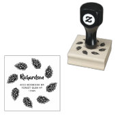 素朴松コーン差出人住所 ラバースタンプ (押印)