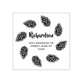 素朴松コーン差出人住所 ラバースタンプ (インプリント)